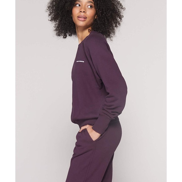 Spiritual Gangster Purple blackberry Bridget Raglan Pull over Sweatchirt - Picture 3 of 5